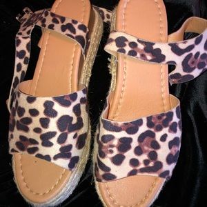 Cheetah Print Sandals